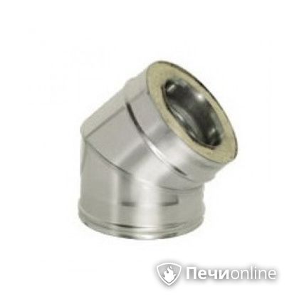 Дымоход Дымок Колено 45° с изоляцией 0,8 мм. OТFR45 200/280 в Нижнем Новгороде