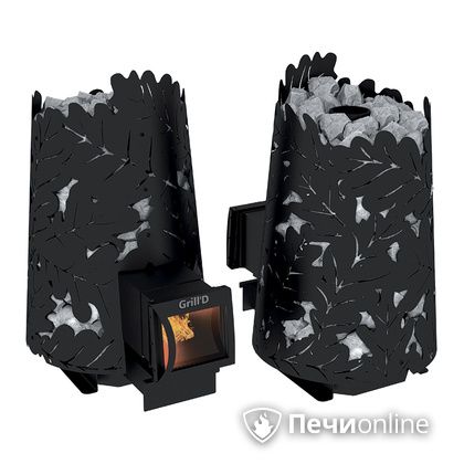 Дровяная печь-каменка GrillD Dubravo 180 long black в Нижнем Новгороде