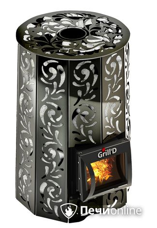 Дровяная печь-каменка GrillD Violet short Жадеит 80 в Нижнем Новгороде