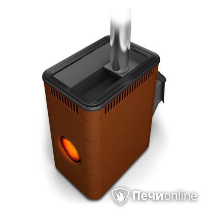Дровяная банная печь TMF  Аврора Inox ДА Иллюминатор терракота  в Нижнем Новгороде